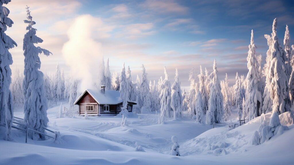 Winterlandschaft in Schweden