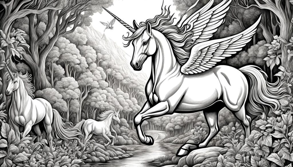 einhorn mit pegasus malvorlagen