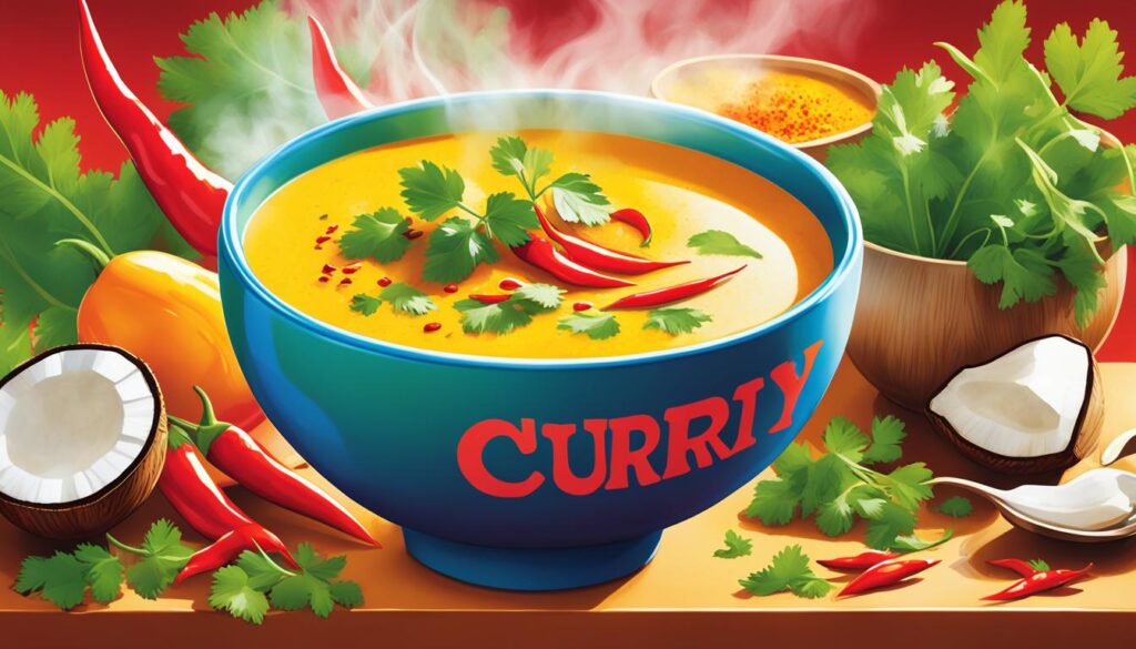 Exotische Geschmacksexplosion Curry Kokos Suppe