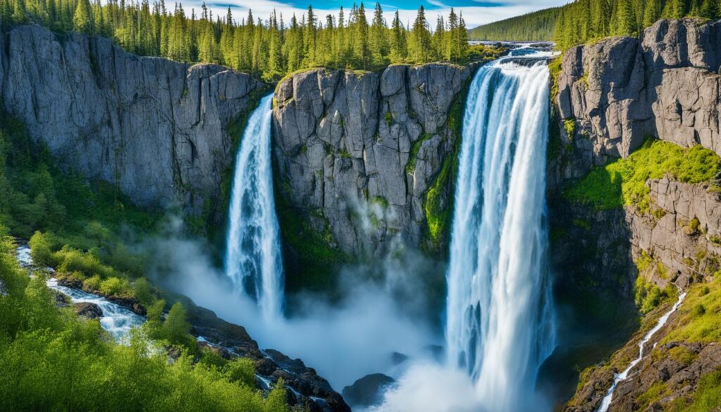 Fulufjället Nationalpark Njupeskär-Wasserfall