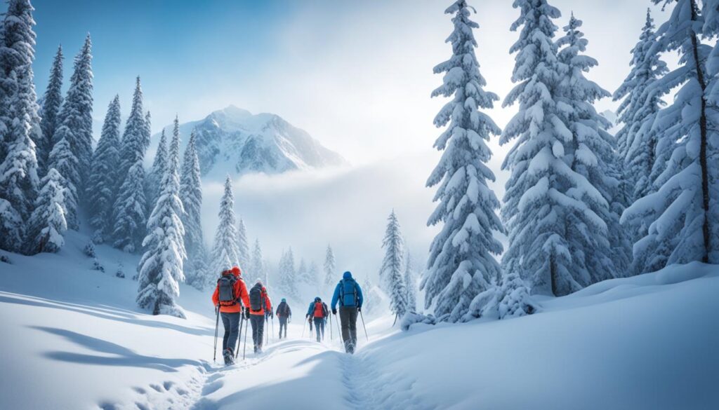 Schneeschuhwanderung Schweden