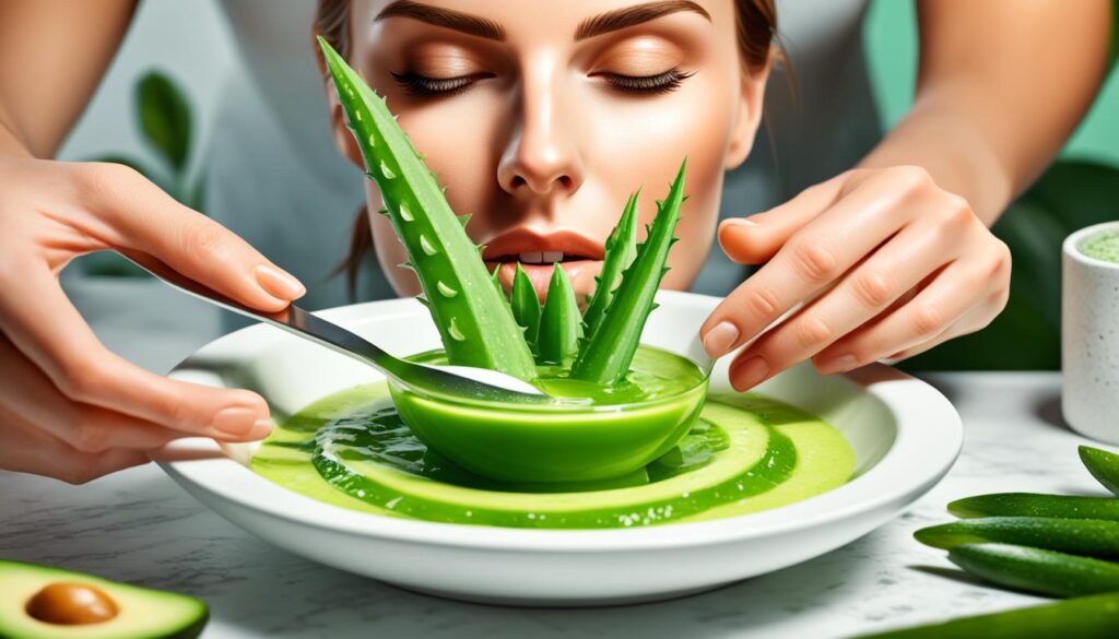 Vegane Aloe Vera Gesichtsmaske